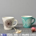 Caneca de café cerâmica vitrificada cor